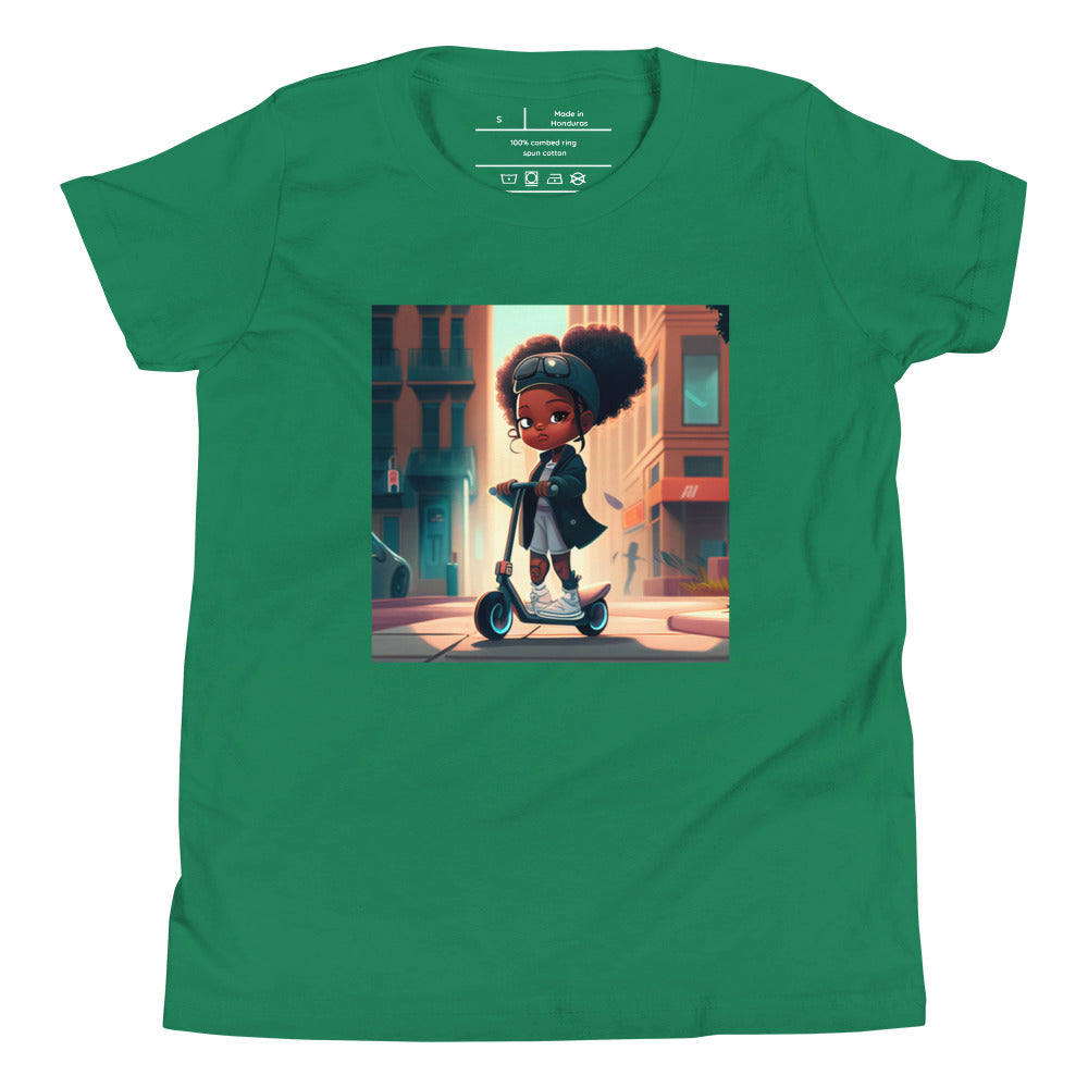 Girl Riding Scooter T-Shirt
