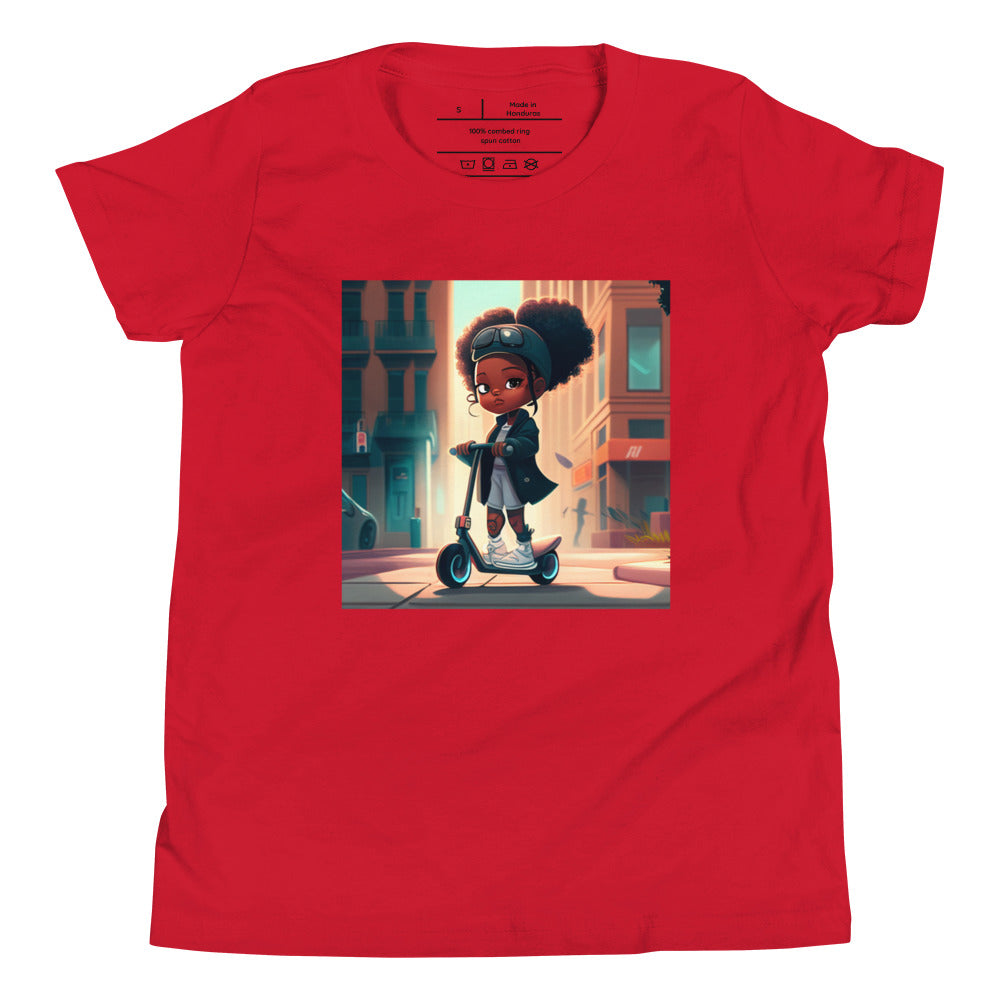 Girl Riding Scooter T-Shirt