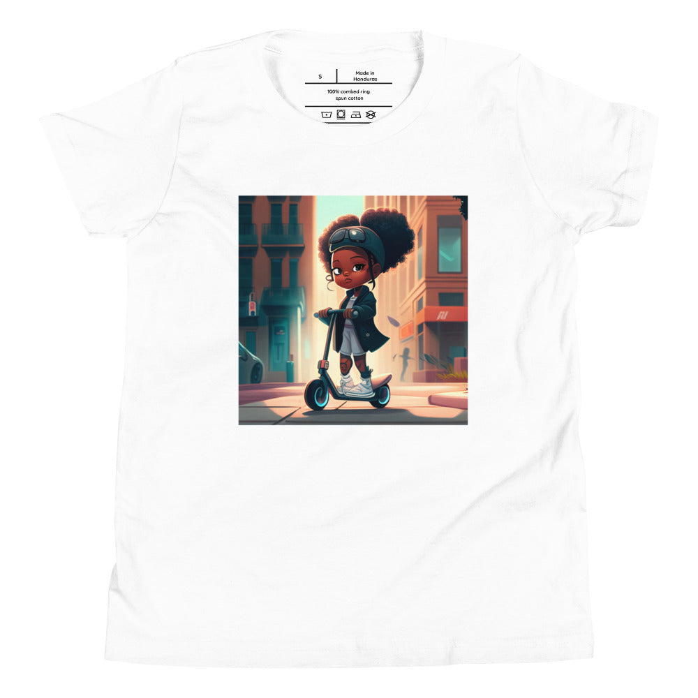 Girl Riding Scooter T-Shirt